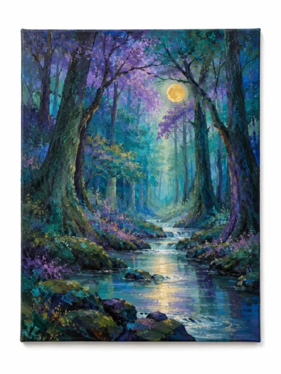 Forest of Dreams painting on a plain white background
