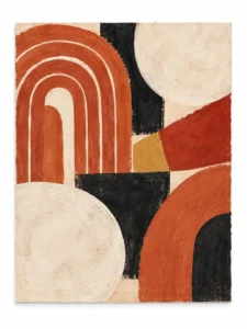 Terracotta Rhythm painting on a plain white background