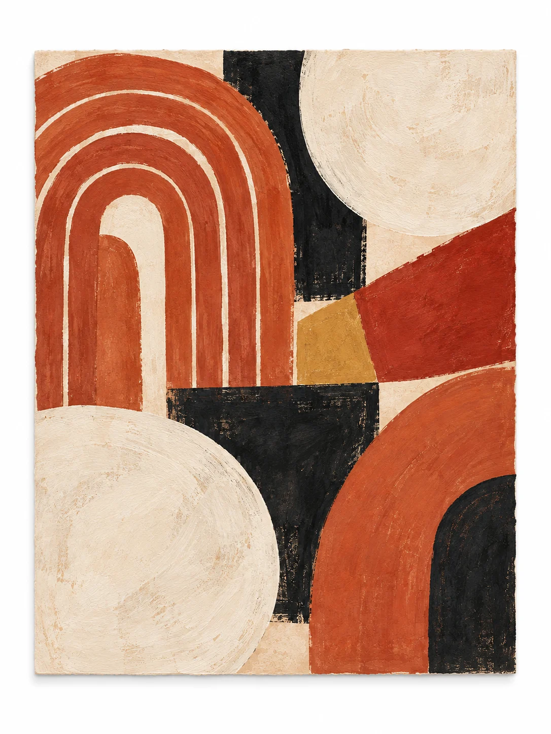 Terracotta Rhythm painting on a plain white background