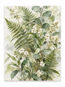Garden after Rain painting on a plain white background