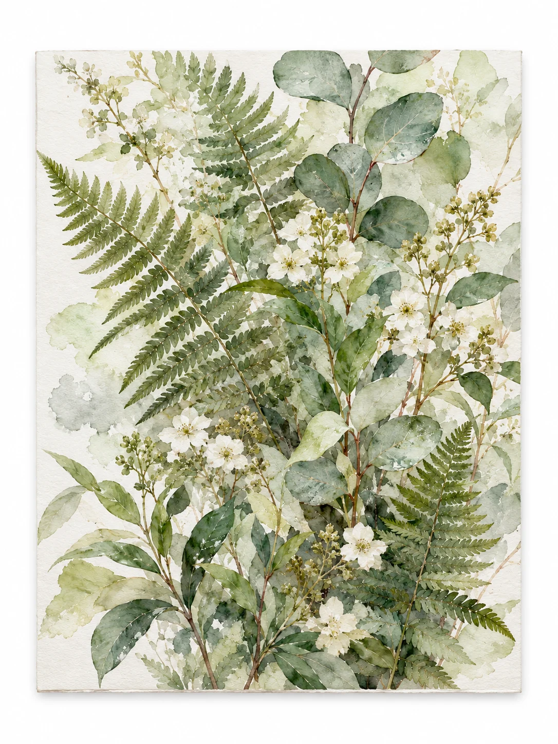 Garden after Rain painting on a plain white background