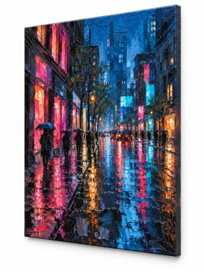 Angled view of City Light painting on a plain white background